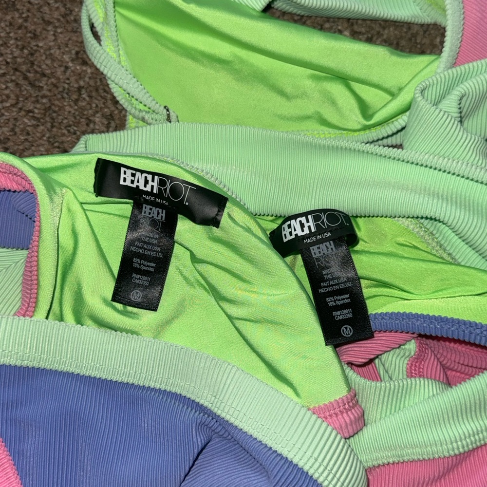 Beach Riot Neon Bikini and Shorts Set - Picture 10 of 11